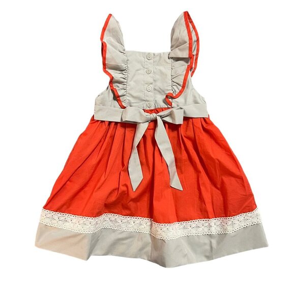 Smock Candy 2T Orange Lace & Ruffles Dress - Picture 2 of 6